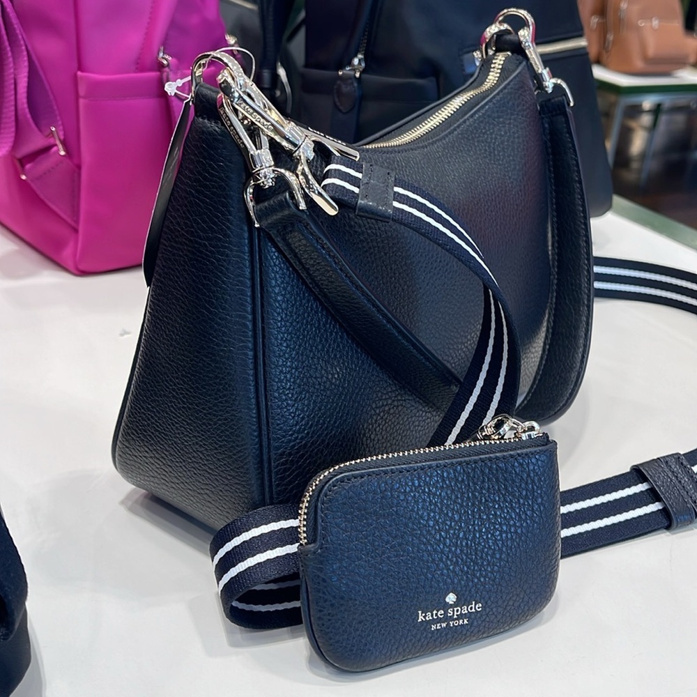 Kate Spade Rosie Shoulder Bag With Tech Attachment AirPod 
Black 
NWT - Picture 5 of 16